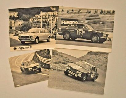 null Set of 4 photos Alfa Romeo Tour Auto 1972 