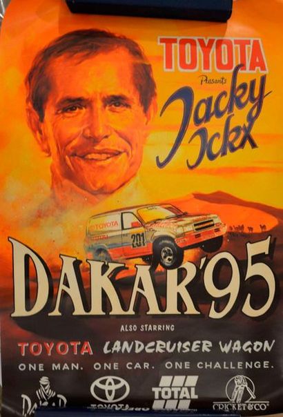 null Lot de 7 affiches: Jacky ICKX-Toyota (Paris-Dakar 1995) + Jacky ICKX (6 exe...
