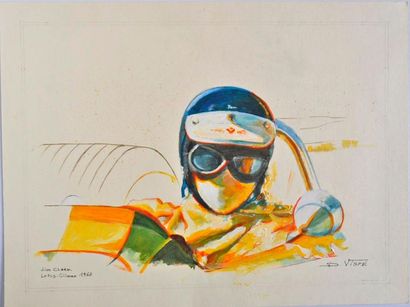 VISP. Jim Clark, watercolor and gouache,...