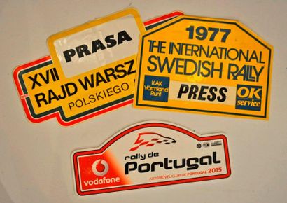 null Lot de 3 plaques de rallye diverses: Rallye du Portugal 2015, Rallye de Pologne...