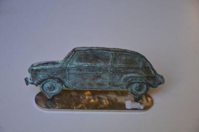 Georges LAURENT. Fiat 500 profile. Bronze...