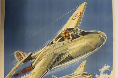 null L'Armée de l'Air by Paul LANGELLEE. Canvas poster. 100x60,5cm