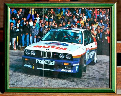 null BMW M3 Rothmans N° 10, Tour of Corsica, 1st Béguin. Framed poster. 25x30cm