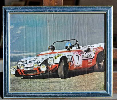 null Simca CG Radio Monte Carlo No. 7, B. Florentino. Framed poster. 25x30cm