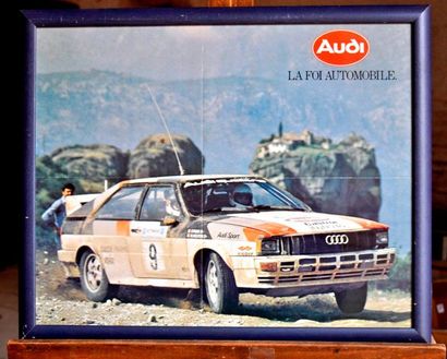 null Audi Quattro, Acropolis, Mr. Mouton. Framed poster. 40x50cm
