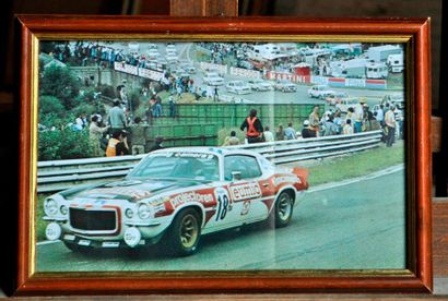 null Camaro N° 18 EUMIG, Spa 24-hour departure 1977. Framed poster. 20x30cm