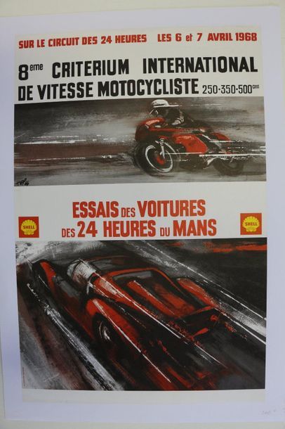 1968 Le Mans 24 hours. Canvas poster. 60...