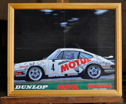 null Porsche Carrera 4, Motul Serpistar. Framed poster. 40x50cm