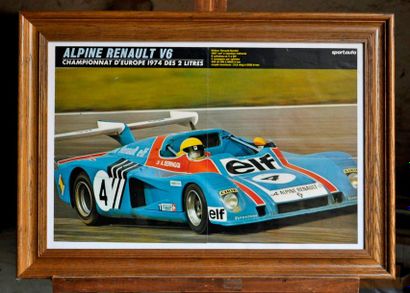 null Alpine 443 V6, Serpaggi. Framed poster. 40x60cm