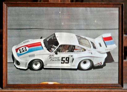 null No. 59 Porsche 935 Brumos. Daytona. Framed poster. 20x30cm