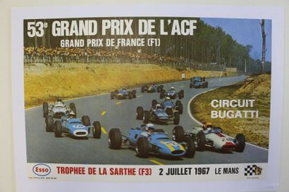 53° Grand Prix ACF Le Mans 1967. Canvas poster....