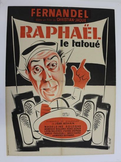 Raphael the Tattooed with Fernandel. Poster...