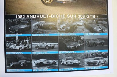 null Ferrari Pioneer, Tour Auto, blue. Canvas Poster. 80x61cm