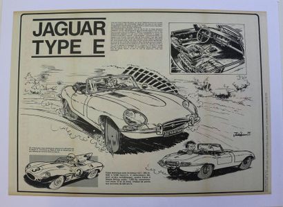 E-Type Jaguar, 1976 Jidehem. Covered poster....