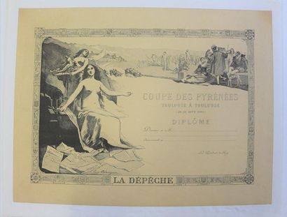 Coupe des Pyrénées 1905, La Dépêche. Canvas...