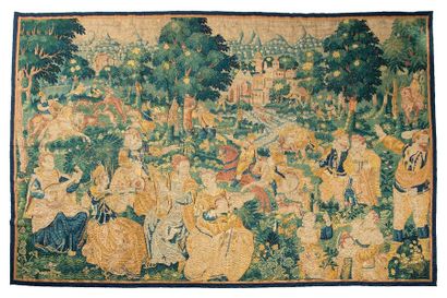 null 
Panel of tapestry diverted. Oudenaarde (Flanders) circa 1580.

Scene of country...