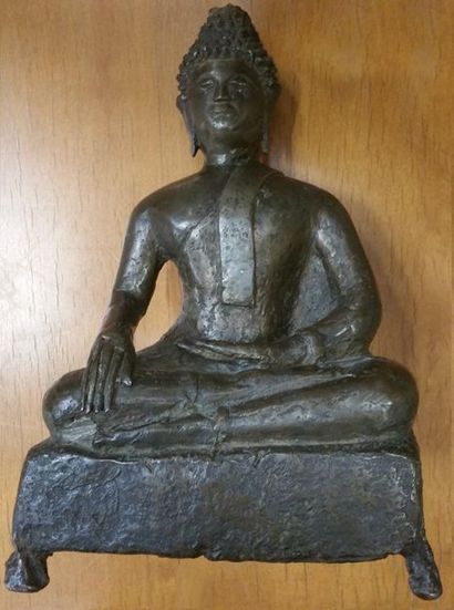 null LAOS. Bouddha en bronze Manque le haut de la coiffe

Haut. 29 cm