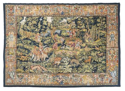 null Aubusson tapestry in wool and silk, late 19th century, early 20th century 

"Henry...