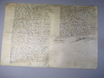 null Manuscrit sur parchemin - 18ème - tampon de Limoges