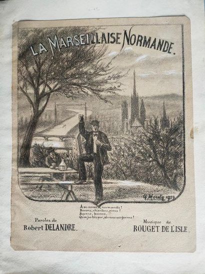 null Booklet "La Marseillaise Normande" G. Mouty 1939 - Lyrics by Roger Delandre...