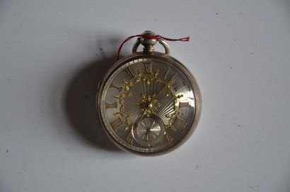 null Lot de 3 montres: Montre Hebdomas Patent, Spirale Breguet, en argent et métal...
