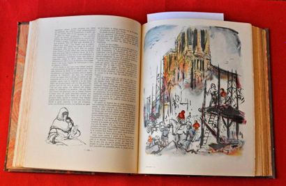null V. HUGO. Notre Dame de Paris. Illustrations by F. SALVAT. Larousse 1935. Bradel...