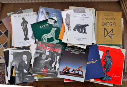 null Lot de 85 catalogues la plupart reliés des ventes de collections: Maeght, Garbo,...