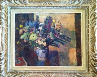 null Ferdinand Henri MAIRE 1901-1963 bouquet of country flowers oil on canvas 50...