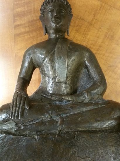 null LAOS. Bouddha en bronze Manque le haut de la coiffe

Haut. 29 cm