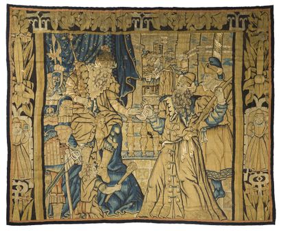 Tapestry of Flanders in wool and silk, late...