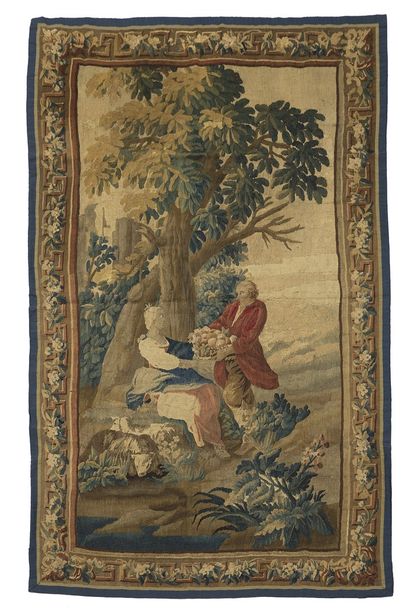 null Aubusson Tapestry in wool and silk from the early 18th century

At the edge...