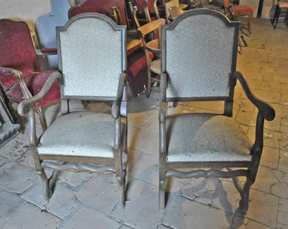 null Paire de fauteuils style Louis XIII