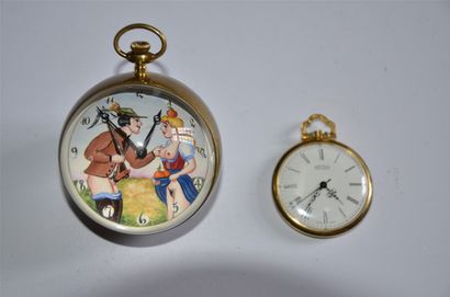 null Lot of 2 fancy watches: Erotic desk watch + Erotic Arsa. (Ref: 269). In the...