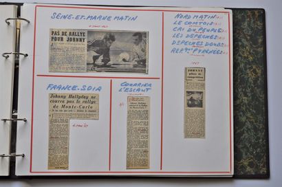Johnny HALLYDAY Press Book de Johnny HALLYDAY et Henri CHEMIN sur le rallye de Monte...