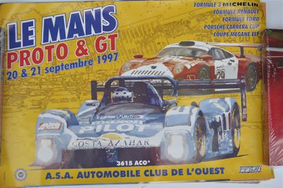 null Lot de 9 affiches diverses dont Nogaro, Magny-Cours, etc.