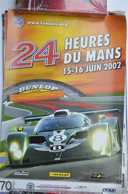null Lot de 13 affiches: 24 Heures du Mans: 1 jeu complet de 1996 à 2003 + essais...