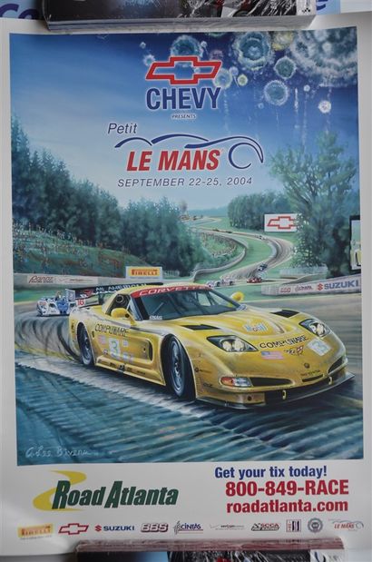 null Lot de 7 affiches: 90 ans des 24 Heures du Mans (18 juin 2013) + Petit Le Mans...