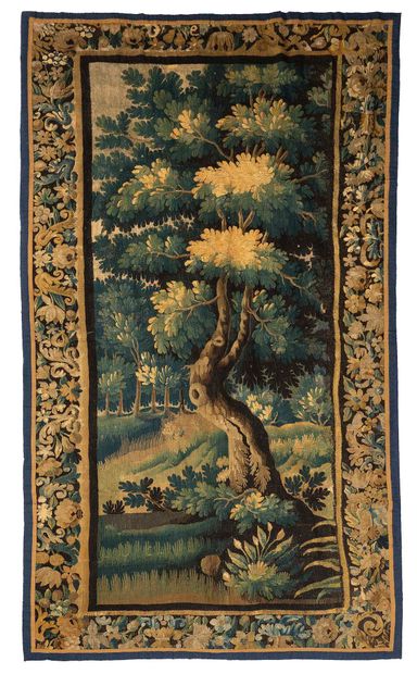 null 
"Greenery Tapestry panel from Felletin. Aubusson region (Creuse, France) end...