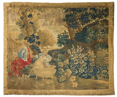 null 
Important and fine tapestry from Oudenaarde, Flanders, early 18th century....
