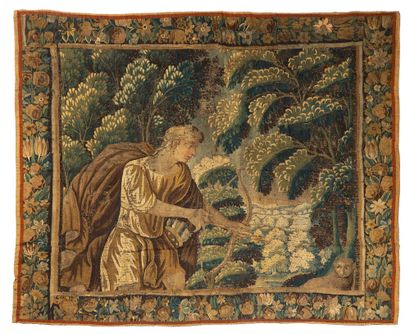 null 
Important tapestry from Felletin (Aubusson region) Creuse, France. Late 17th...