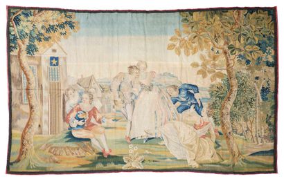 null 
Fine tapestry panel from Berlin, Germany. (tapestry hijacked) 
Mid 18th century


"The...