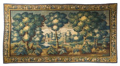 null 
"Verdure" (greenery)
Very important Aubusson tapestry. Late 17th - Early 18th...