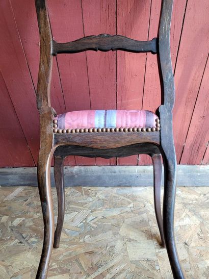 null Pair of late 19th century ironwood chairs H. 85 cm W. 41 cm