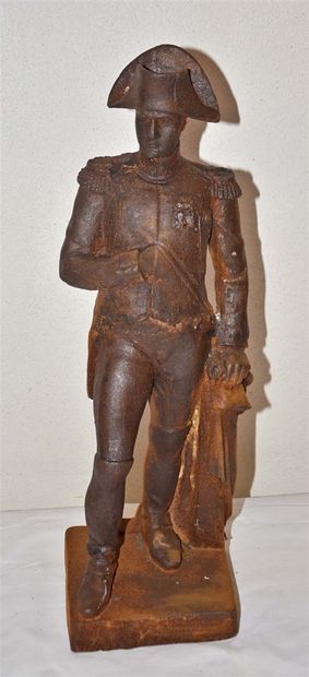 null Napoléon Bonaparte. Statue en fonte, style Empire. Ht. 55cm