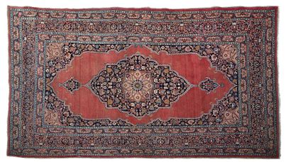 null Tapis TABRIZ tissé dans le célèbre atelier du Maître tisserand DJAFFER (Perse),...