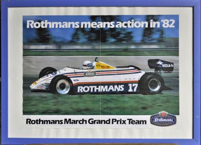 March Rothmans 82, J. Mass. Poster encadré....