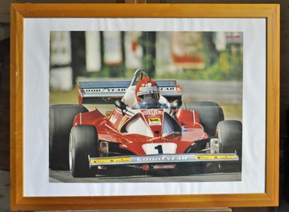 Ferrari 312 T2 N° 1, N. Lauda. Poster encadré....