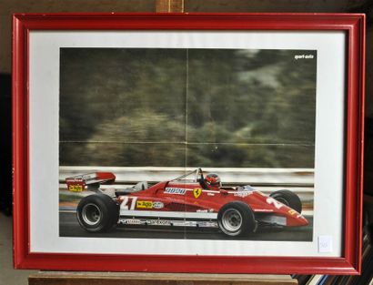 null Ferrari 126 C2 N° 27. G. Villeneuve. Framed poster. 50x70cm