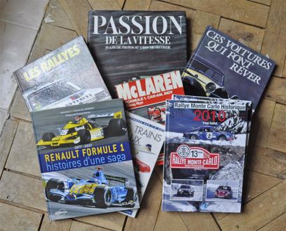 null Lot of 8 books: Passion for speed, Dream cars, McLaren, Rallyes, Renault f1,...