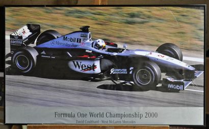 null McLaren MP4 , 2000, D. Coulthard. Framed poster. 50x80cm
